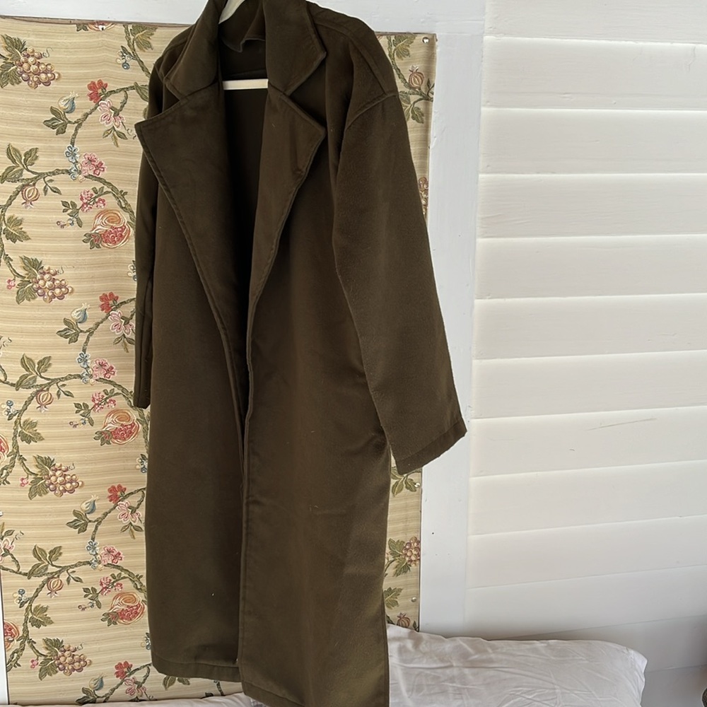 Felt/fleece coat green